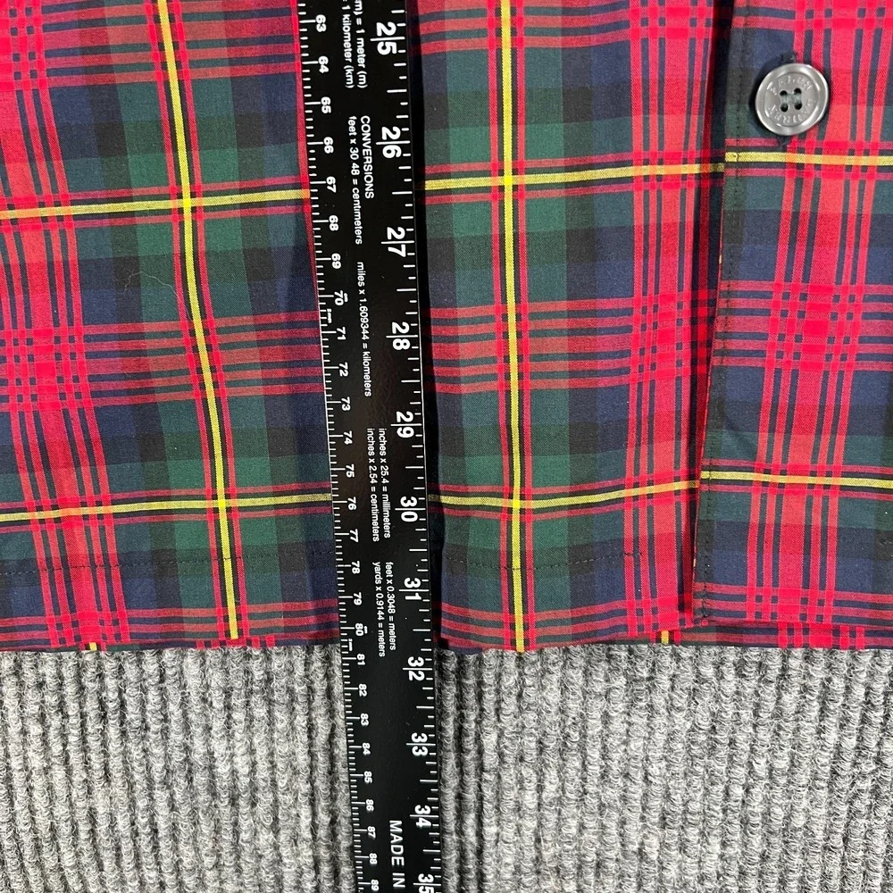 Polo Ralph Lauren Sleepwear Shirt Mens Large Red Plaid Long Sleeve Button Up New